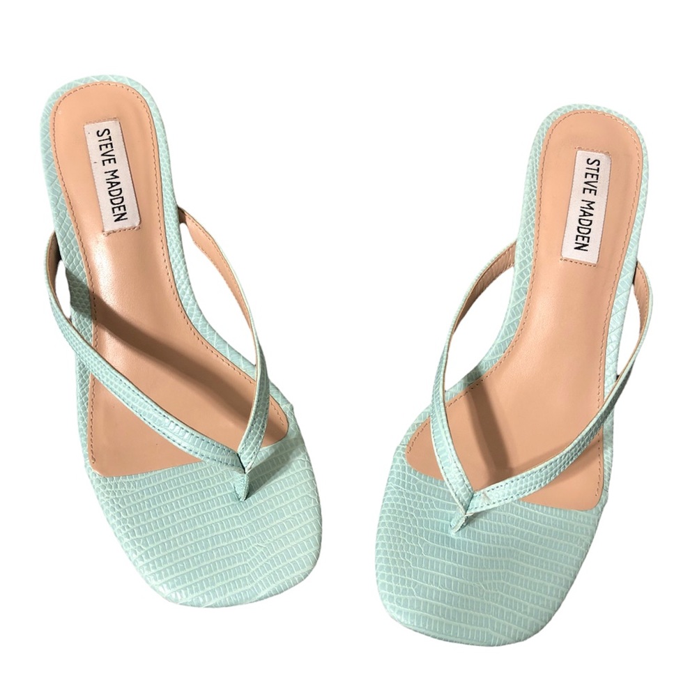 Steve Madden Melrose Stiletto Mint Green Heels Open Toe Women’s Size 7.5